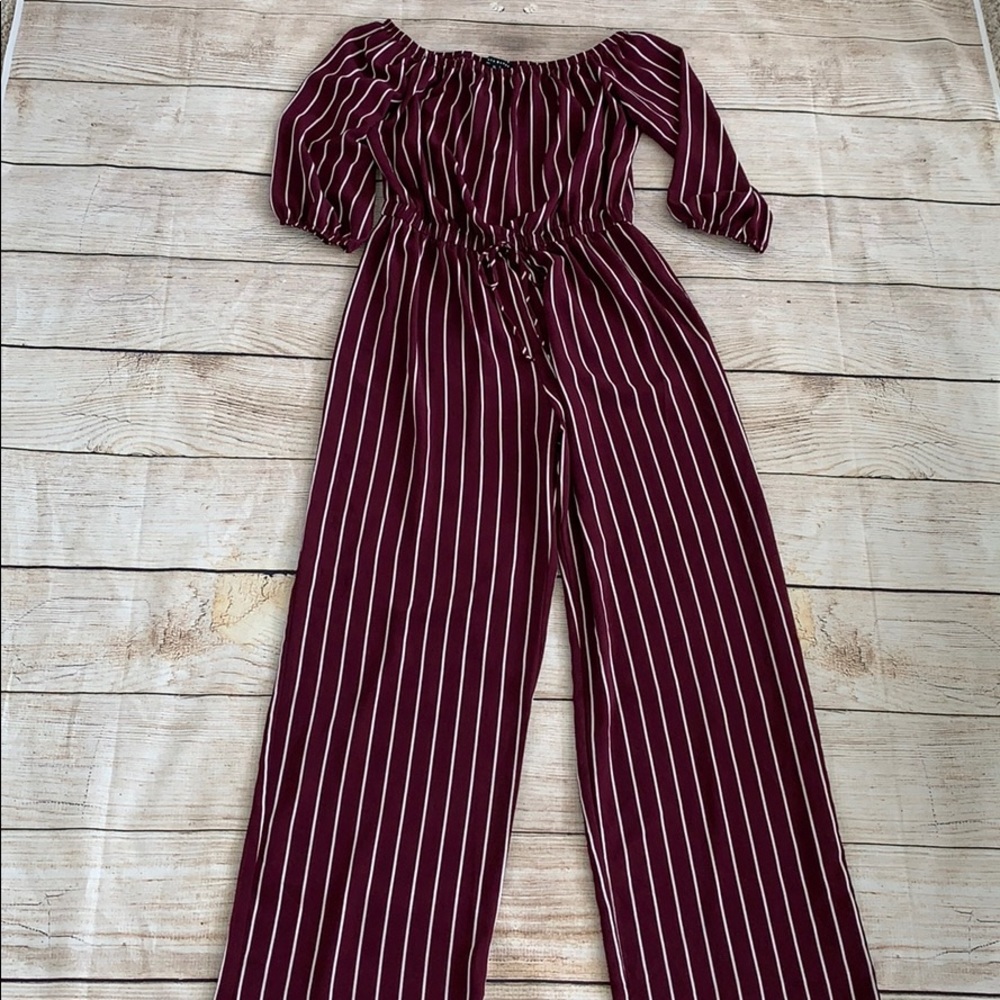 Wide Leg LONG, off the shoulder Jumpsuit